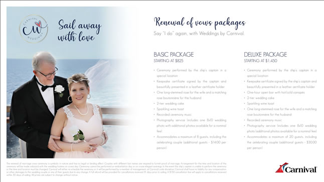 Renewal Of Vows Packages